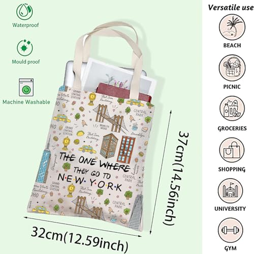 FOTAP NYC Trip Makeup Bag - New York Souvenir & Housewarming Gift, NY TOTE
