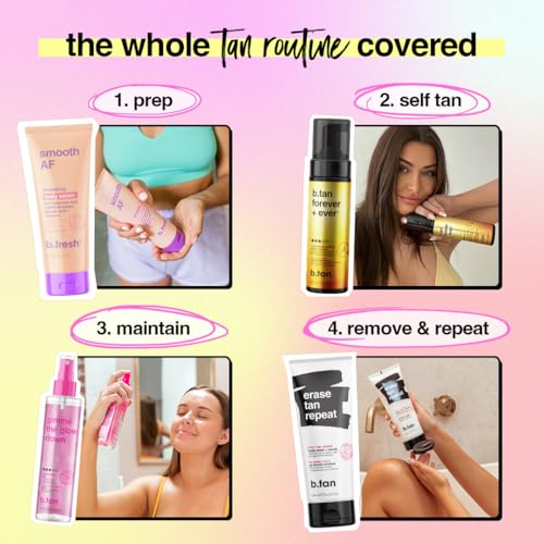 B.TAN Ultra Long Lasting Self Tanner Mousse - Dark Bronze Glow, Vegan, 6.7 Fl Oz