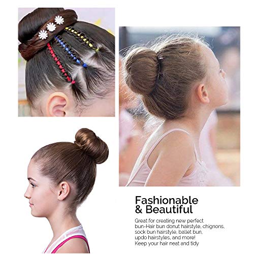 NICEMOVIC Medium Hair Bun Maker Set - 2PCS 3-Inch Donut Shapers