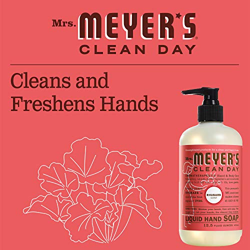 Mrs. Meyer's Clean Day Liquid Hand Soap, Rhubarb Scent, 12.5 fl. oz (Pack of 3)