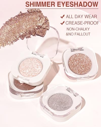 Enfuntins Brown Champagne Glitter Eyeshadow 10# Sparkling Diamond Topper