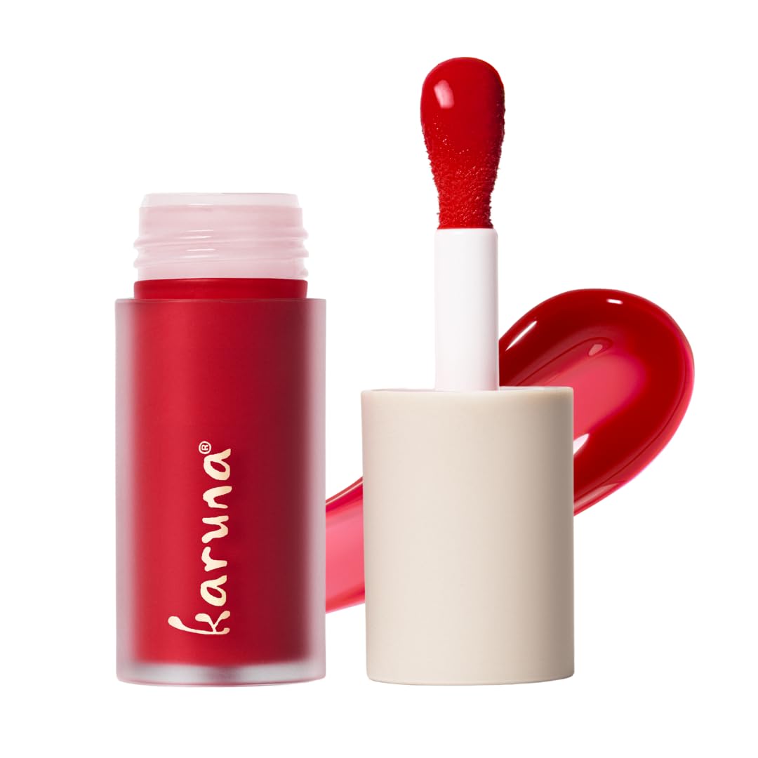 Karuna Tinted Lip Oil - Dream Cool Mauve Lip Tint with Vegan Collagen & Peptides | Hydrating K-Beauty Lip Stain