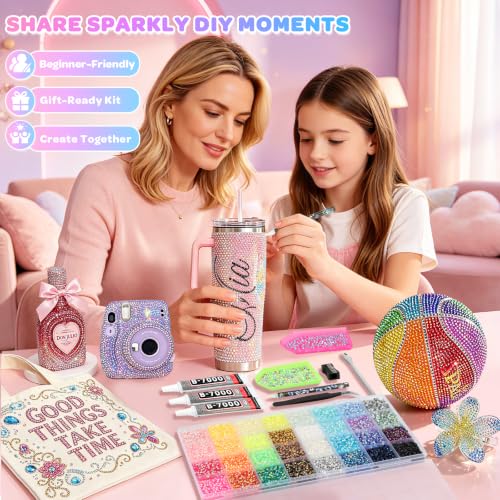 Alecpea 32 Colors Rhinestone Bedazzling Kit with 32,000 3mm Gems & Tools