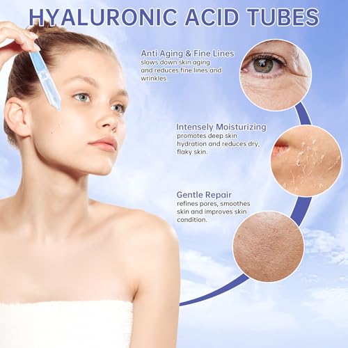 Mopayzer HA-1 5% Hyaluronic Acid Serum Vials - Ultra-Hydrating Face Treatment, 30 Single-Use Ampoules