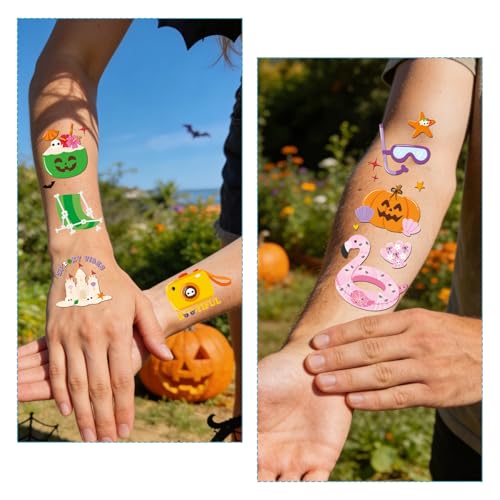 Summer Halloween Temporary Tattoos - 200+ Skull Designs for Parties