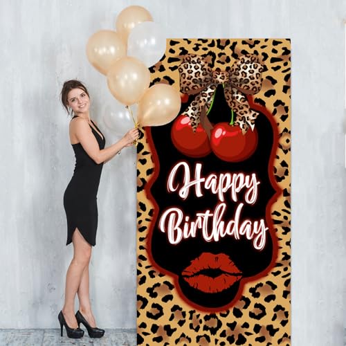 Cheetah Print Birthday Banner - 3x6FT Leopard Decor for Parties