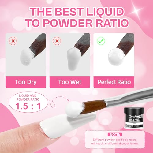 AILALUO Acrylic Nail Kit with Clear, White, Pink Powder & Tools - Gold