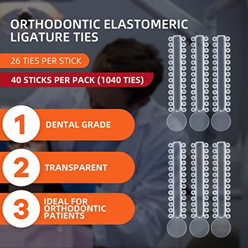 Annhua Clear Orthodontic Ligature Ties 1040 pcs - Dental Braces Color Bands