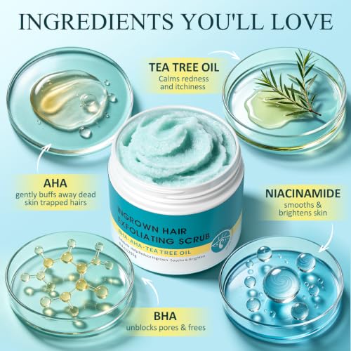 Ingrown Hair Exfoliating Scrub with AHA & BHA - KP Bump Eraser