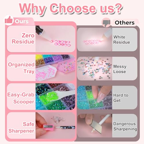 24-Color Bedazzling Kit with Silver Gems & B7000 Glue Set