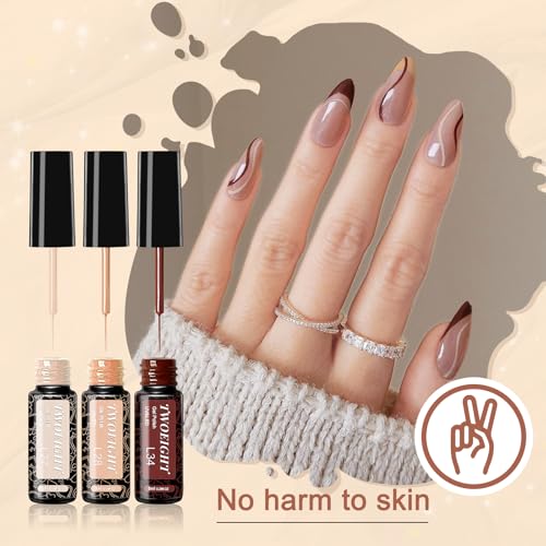 TWOEIGHT Gel Nail Polish Liner Art 12 Colors 8ml UV Lamp Soak-off