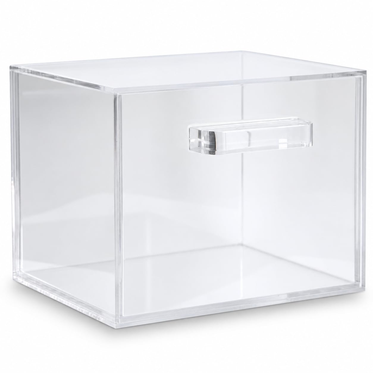 ForPro Premium Pure & Simple XL Facial Towel Acrylic Holder with Drawer, Holds 50 Pure & Simple XL Facial Towels, Disposable Makeup Remover Dry Wipe Holder