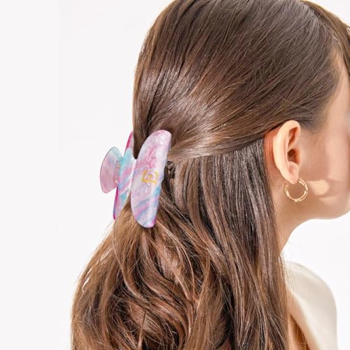 Personalized Lavender Initial Hair Clip - Strong Hold Claw Clip