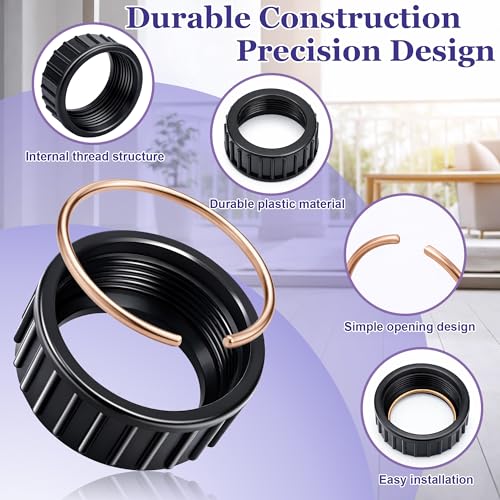 ProTeam Compatible 1.5" Aluminum Wand Replacement Nut & Ring