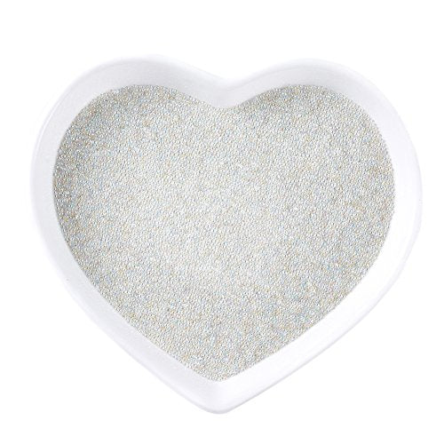 Translucent Micro Beads for Nail Art, 50g Ivory Glass Caviar Decorations