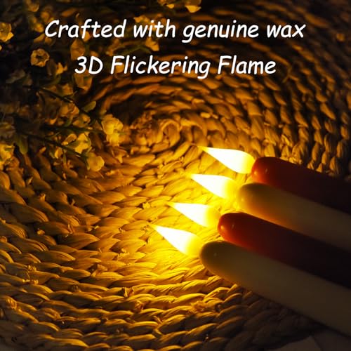 Flameless Taper Candles with Remote Control - 6 Pack LED Candles
