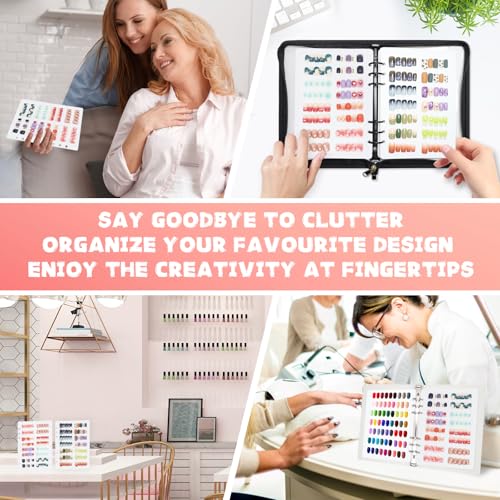 KEIFIN White 6-Pcs Press On Nail Binder Inserts A5 Display Pages