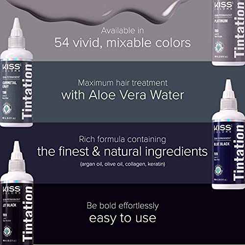 Red by Kiss Tintation Semi-Permanent Hair Color, Aloe Vera Water