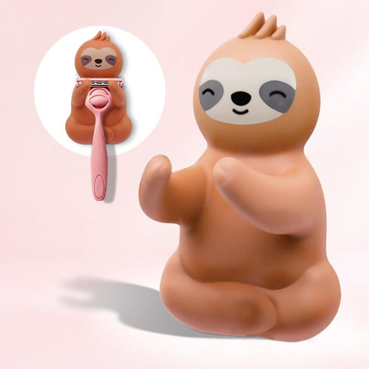 AGMDESIGN Funny Sloth Razor Holder for Shower Wall, Cute Animal Bathroom Decor and Accessories for Women Men, Bathroom Gadgets for Home Kitchen Restroom Dorm, Sloth Gifts for Women Sisters Wife