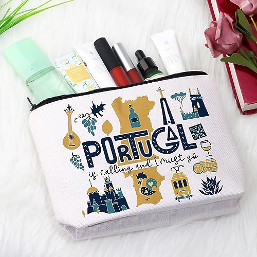 Must Go Portugal Makeup Bag - Travel Gift for Bachelorette Party