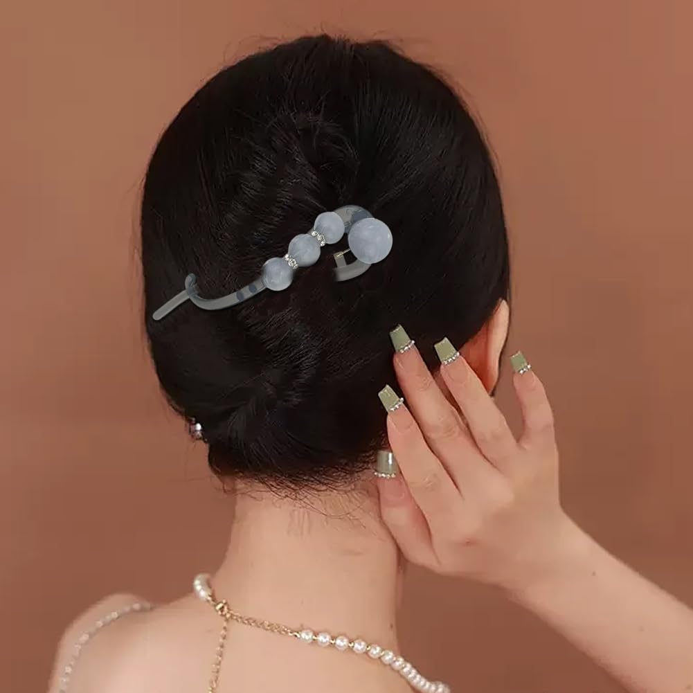 Pearl French Banana Hair Clips - 10 Pack Elegant Flat Hair Claw Barrettes for Women | Stylish Ponytail Accessories