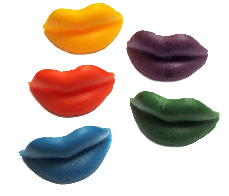 Wack-O-Wax Halloween Assorted Flavor Candy Wax Lips, Box of 24