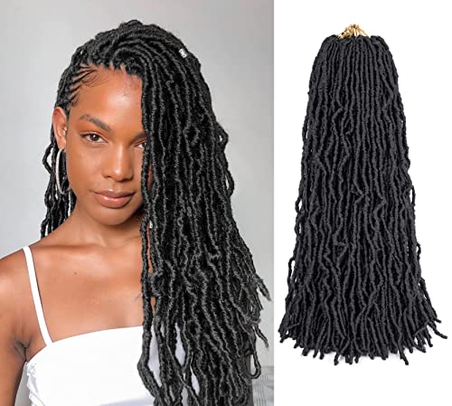 Love ORNAN 18-Inch Soft Faux Locs Crochet Braiding Hair - 7 Pack Set