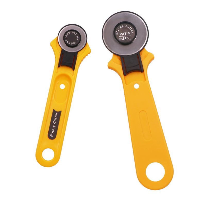 2 PCS Rotary Cutter Set 1.1Inch/28mm and 1.8Inch/45mm Slide Out Safety Blade Guard for Fabric Paper Leather Felt DIY Sewing