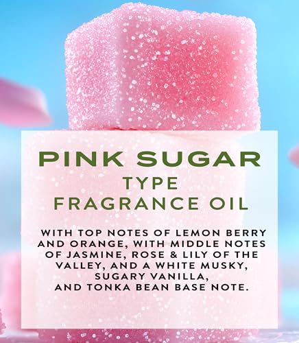 Botanical Beauty Pink Sugar Fragrance Oil Roll-On Perfume - Long-Lasting Scent (0.169 Fl Oz)