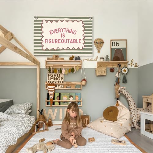 Adventure Awaits Inspirational Canvas Banner for Kids Room - 30x20 Inch