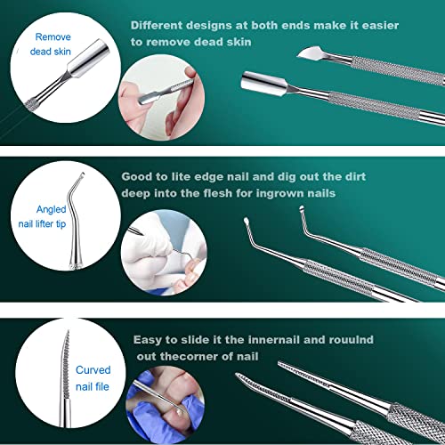 6-Piece Ingrown Toenail Removal Tool Kit - Surgical Stainless Steel