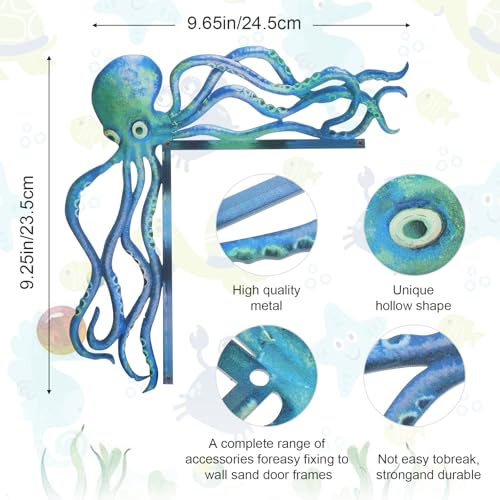 YBEATY Metal Sea Monster Door Frame Decoration - Nautical Wall Art