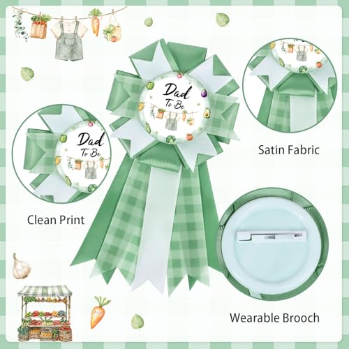 Mom to Be Sash and Dad to Be Corsage Set | Locally Grown Baby Shower Decorations
