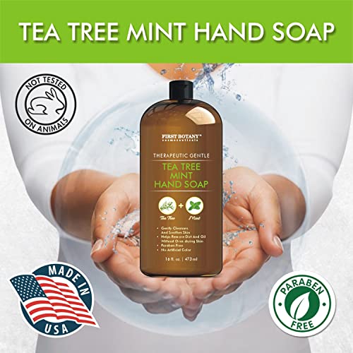 First Botany Tea Tree & Mint Liquid Hand Soap, Moisturizing with Coconut Oil
