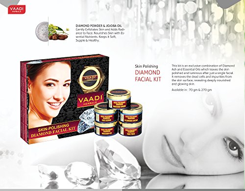 Vaadi Herbals Diamond Facial Kit - Natural Skin Polishing Set (70g)
