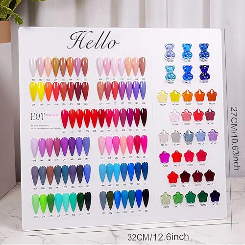 Acrylic Nail Polish Color Display Board for Salon and Nail Art Practice