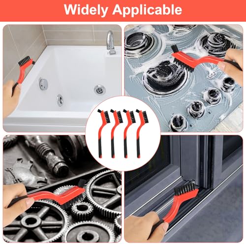 8-Piece Nylon Cleaning Brush Set for Stubborn Dirt Removal