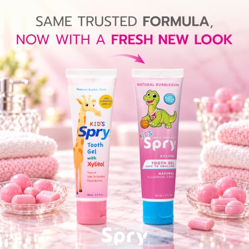 Spry Natural Kids Xylitol Tooth Gel Bubble Gum 2 fl oz (Pack of 3)