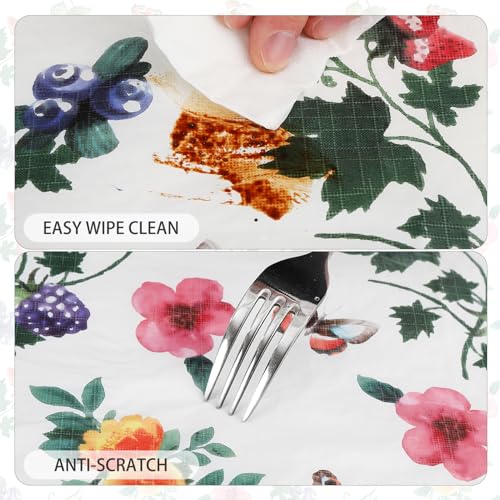 Heavy Duty Waterproof Vinyl Tablecloth 60"x84" for Outdoor Use