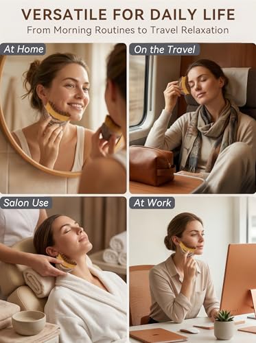 Light Brown Lymphatic Contour Face Brush - Soft Bristle Massager for Sculpting & Reducing Puffiness