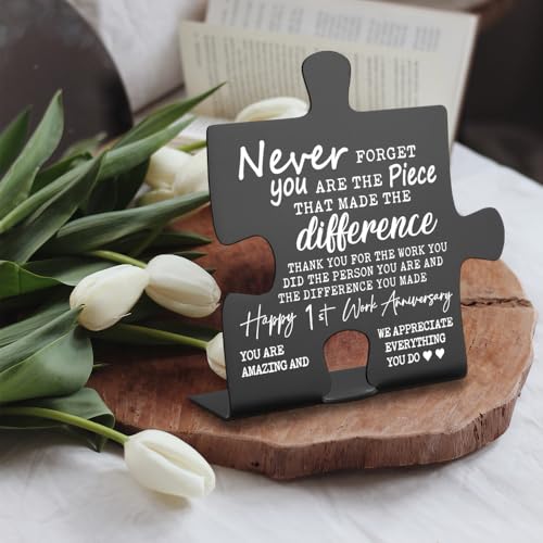1st Work Anniversary Plaque - Appreciation Gift for Employee