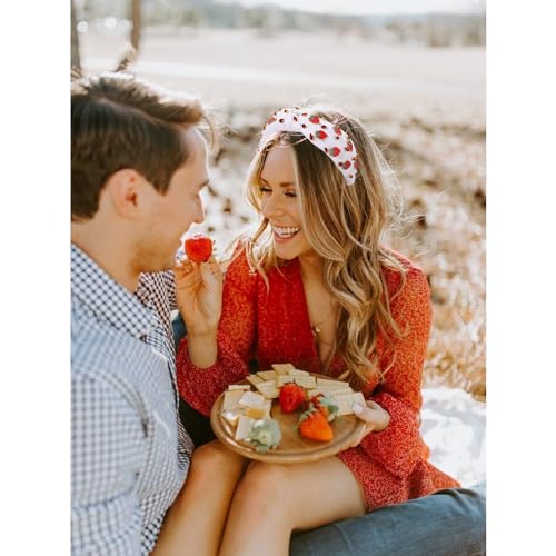 Strawberry Headband for Women - Jeweled Tropical Fruit Hair Accessory