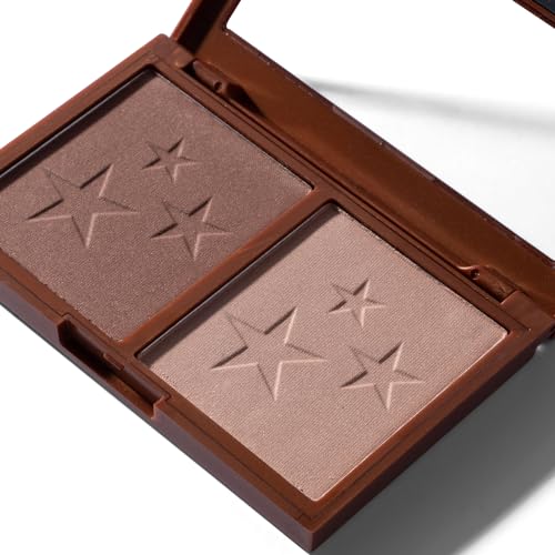 W7 Hollywood Bronze & Glow Duo - Pressed Powder Bronzer & Highlighter - Vegan Face Makeup