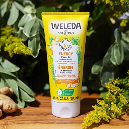 Weleda Energy Shower Gel – Aroma Essentials Ginger, Paraben Free, 6.8 fl oz