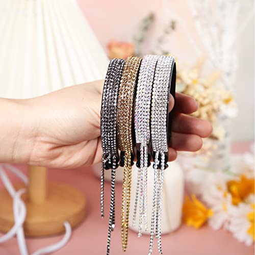 Dilunave Rhinestone Hair Clips 4 Pack - Elegant Bun & Hair Accessory