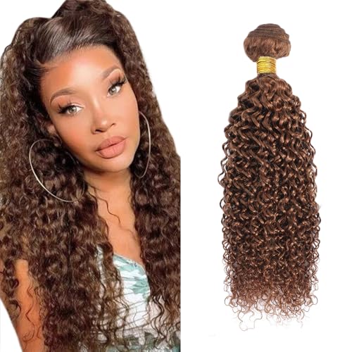 #30-W 20 Inch Brown Water Wave Human Hair Bundle - 50g