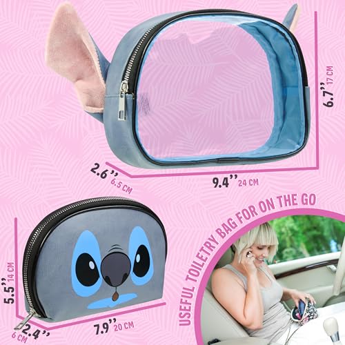 Disney Stitch Toiletry Bag - 2 Pcs Travel Makeup Storage