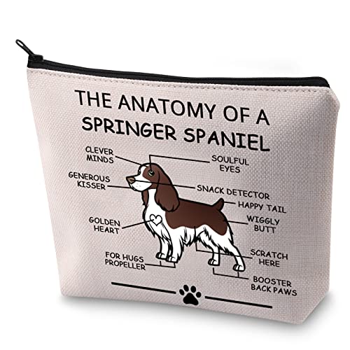 Springer Spaniel Anatomy Cosmetic Bag - Dog Lovers Gift