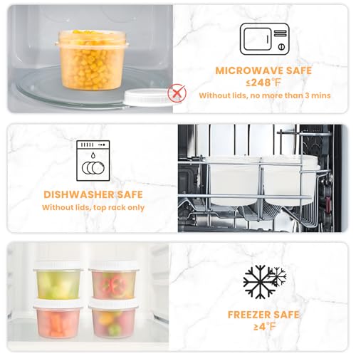 TUZAZO 6 Pack 12 Oz Airtight Food Storage Containers with Lids