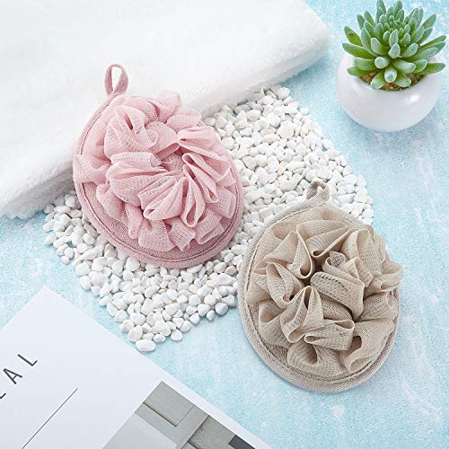 Boao Mesh Bath Shower Pouf Set of 6 - Exfoliating Body Sponges for Smooth Skin